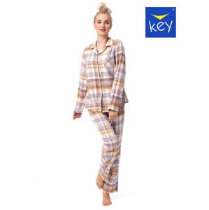 Dámské rozepínací pyžamo LNS model 18807413 B23 2XL4XL - Key Barva: ecru, Velikost: XXL