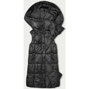 černá dámská vesta s kapucí model 18833467 - W COLLECTION Barva: černá, Velikost: XL (42)