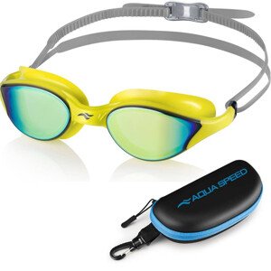 Plavecké brýle AQUA SPEED Vortex Mirror&Case Yellow Pattern 38 Velikost: M/L