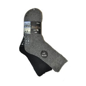 Pánské ponožky WiK 21463 Warm Sox ABS A'2 39-46 černo-černá 39-42