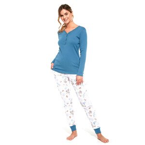Dámské pyžamo   model 18910311 - Cornette Barva: světle modrá, Velikost: XL
