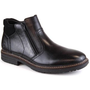 Rieker M RKR621 černé kožené vysoké boty Velikost: 44