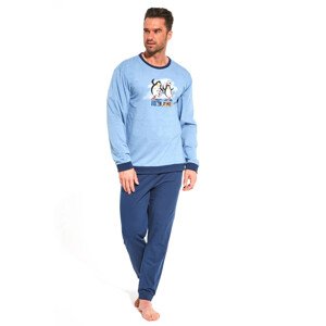 Pánské pyžamo model 18914253 Time  světle modrá XXL - Cornette