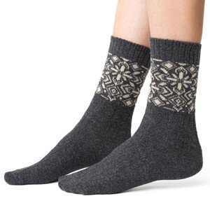 Ponožky s vlnou šedé vzor model 18934581 - Steven Barva: šedá, Velikost: 35/37