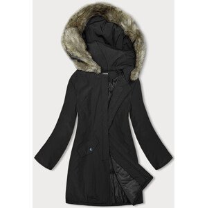 Černá dámská zimní bunda (M-R45) černá 3XL