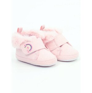 Yoclub Dětská dívčí obuv OBO-0019G-0500 Light Pink Velikost: 0-6 měsíců