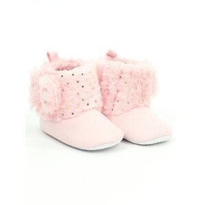 Yoclub Dětské dívčí boty OBO-0020G-4600 Powder Pink Velikost: 0-6 měsíců