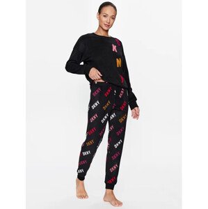 Dámske pyžamo YI2822686F čierne so vzorom - DKNY S