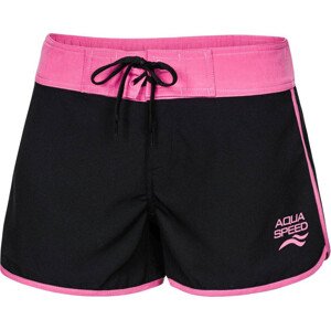 AQUA SPEED Plavecké šortky Viki Black/Pink Pattern 136 Velikost: XS