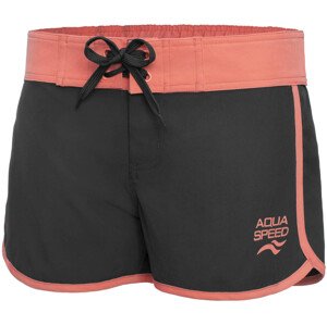 AQUA SPEED Plavecké šortky Viki Graphite/Coral Pattern 36 Velikost: XS