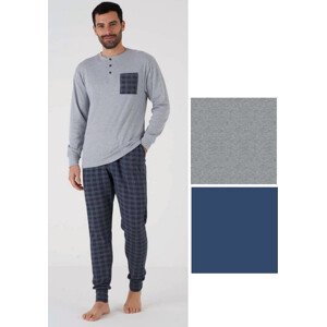 Pánské pyžamo Karelpiu KF5125 Modrá 4XL