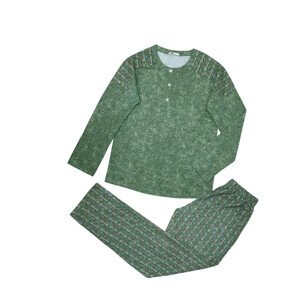 Dámske pyžamo 104/085 zelené so vzorom - Karol 4XL