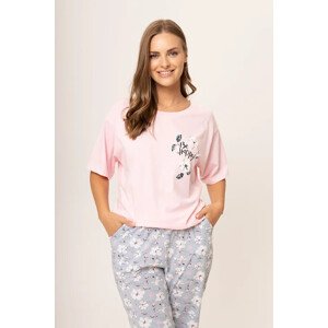 Dámske pyžamo 160/074 ružovo šedá - Karol XL