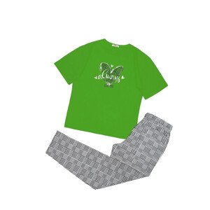 Dámske pyžamo 160/091 zelená s potlačou - Karol L