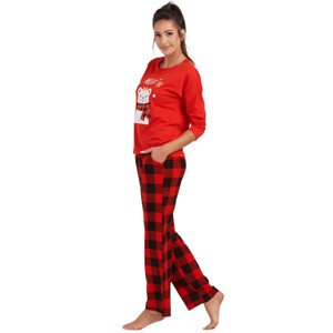 Dámske pyžamo 165/031 červená s medvedíkom - Karol XL
