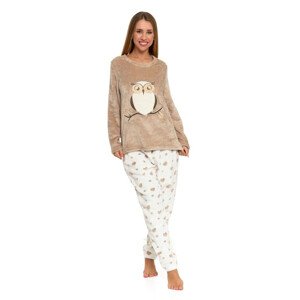 Fleece pyžamo model 19016024 béžové - Moraj Barva: Béžová, Velikost: XL
