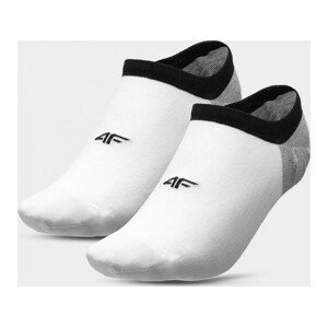 Pánske nízke členkové ponožky NOSD4-SOM200-10S+10S Biela so šedou - 4F 39-42 bílá s šedou
