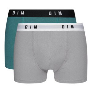 Pánske boxerky 2 ks DIM BOXER ORIGINAL zelená/sivá - DIM XL