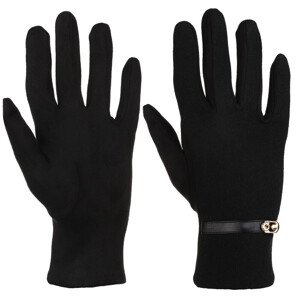 Módní rukavice Elegance černé s přezkou černá UNI