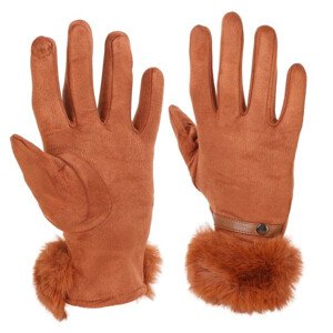 Dámské rukavice hnědé model 19049465 - Moraj Barva: hnědá, Velikost: UNI