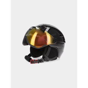 Dámská lyžařská helma s vestavěnými brýlemi 4FWAW23AHELF032-20S černá - 4F Velikosti: L/XL (55-59 cm)