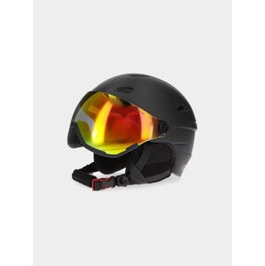 Pánská lyžařská helma s vestavěnými brýlemi 4FWAW23AHELM034-20S černá - 4F Velikosti: S/M (52-56 cm)