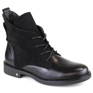 Dámske zateplené topánky na podpätku W WOL88C čierne - Potocki 36