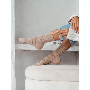 Dámské netlačící ponožky 0200  3741 model 19144084 - Milena Barva: Béžová, Velikost: 37-41