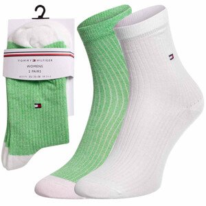 Ponožky Tommy Hilfiger 701222646004 White/Green Velikost: 39-42