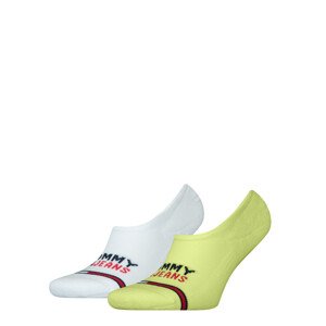 Ponožky Tommy Hilfiger Jeans 701218958008 White/Neon Green Velikost: 39-42
