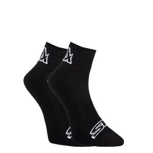 Ponožky Styx kotníkové černé s bílým logem (HK960) Velikost: M