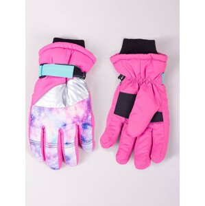 Yoclub Dětské zimní lyžařské rukavice REN-0317G-A150 Vícebarevné 16