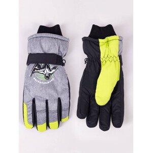 Yoclub Dětské zimní lyžařské rukavice REN-0303C-A150 Grey 16