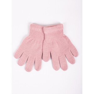 Yoclub Dětské základní rukavice RED-MAG4U-0050-005 Pink Velikost: 16