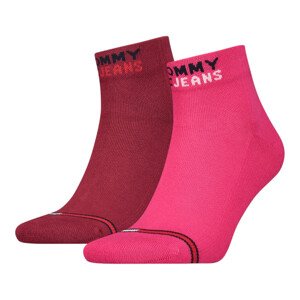 Ponožky Tommy Hilfiger 2Pack 701218956011 Pink/Burgundy Velikost: 35-38
