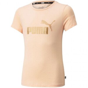 Detské tričko ESS+ Logo Tee Jr 587041 91 peach - Puma 140cm
