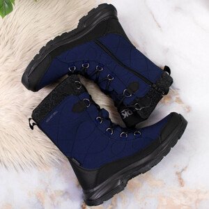 Dámske nepremokavé snehové topánky 2105 DK61B Tmavo modrá - DK 40 tmavě modrá