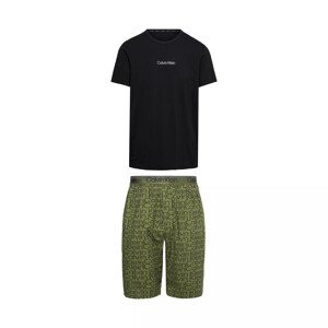 Spodní prádlo Pánské pyžamo S/S SHORT SET 000NM2183EGVM - Calvin Klein size: M