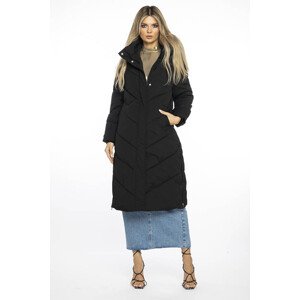černá dámská zimní bunda s kapucí model 19382361 - Ann Gissy Barva: černá, Velikost: L (40)