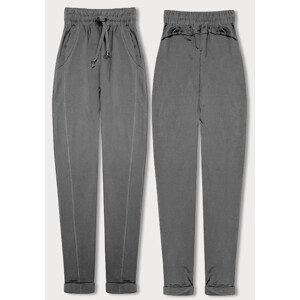 Šedé dámské látkové kalhoty typu chino (3589.09X) šedá XL (42)