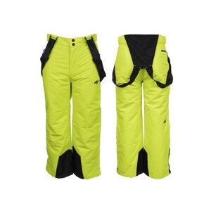 Dětské / junior lyžařské kalhoty HJZ22 JSPMN001 45S neon zelená - 4F Velikost: 152, Barvy: neonová zelená