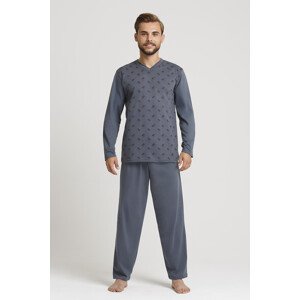 Pánske pyžamo 03 Šedý vzor - Gucio 5XL sv.šedá-vzor