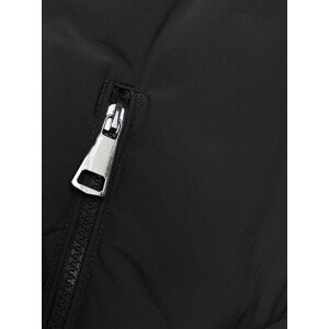 Čierna zimná bunda s kapucňou (LHD-23015) odcienie czerni XXL (44)