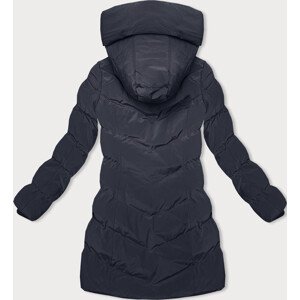 Tmavomodrá zimná bunda s kapucňou (2M-023) odcienie niebieskiego M (38)