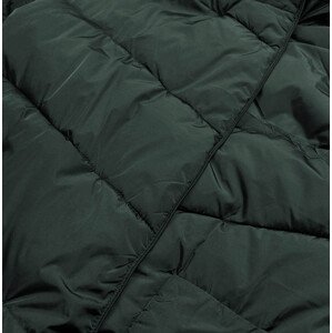 Tmavozelená dlhá dámska zimná bunda (2M-033) odcienie zieleni S (36)