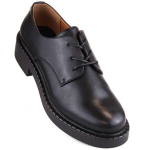 Čierne šnurovacie topánky Sergio Leone W SK416A 37