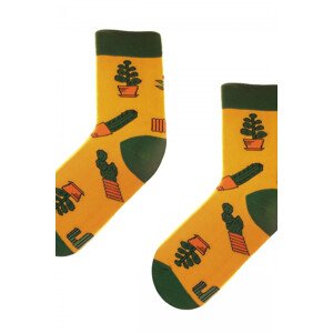 Obrázkové ponožky 80 Funny cactus - Skarpol Žlutá 39/41