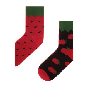 Obrázkové ponožky 80 Funny strawberry - Skarpol černá 45/47