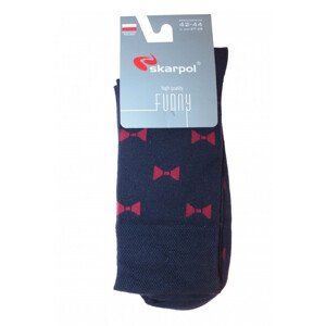 Obrázkové ponožky 80 Funny bow - Skarpol tmavě modrá 45/47