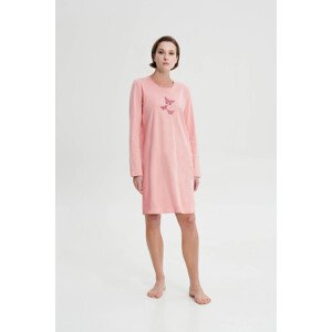 Vamp - Nočná košeľa s dlhým rukávom 19513 - Vamp pink blush S